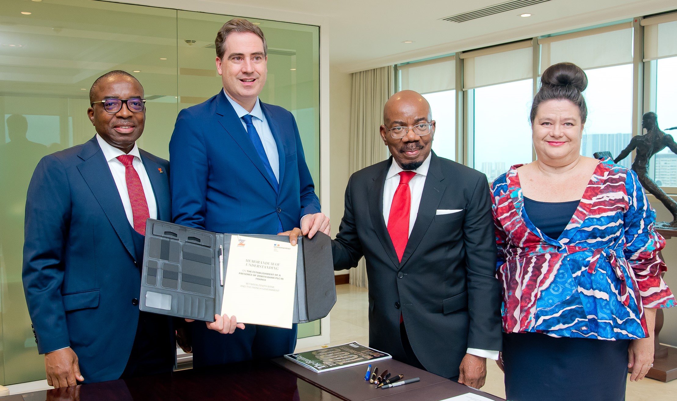 Zenith Bank signs MoU with French govt