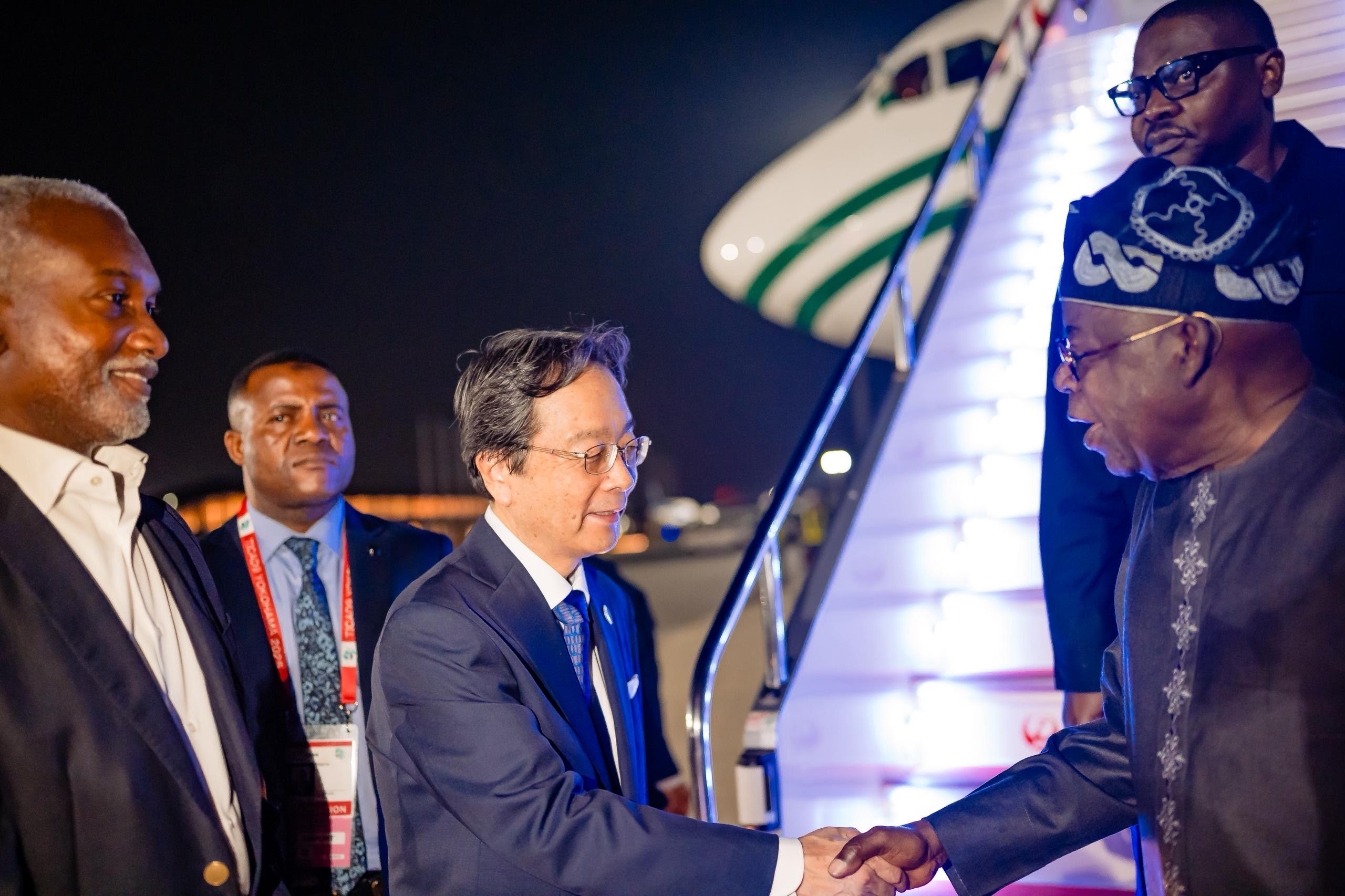  Tinubu arrives in Japan ahead of TICAD9 summit