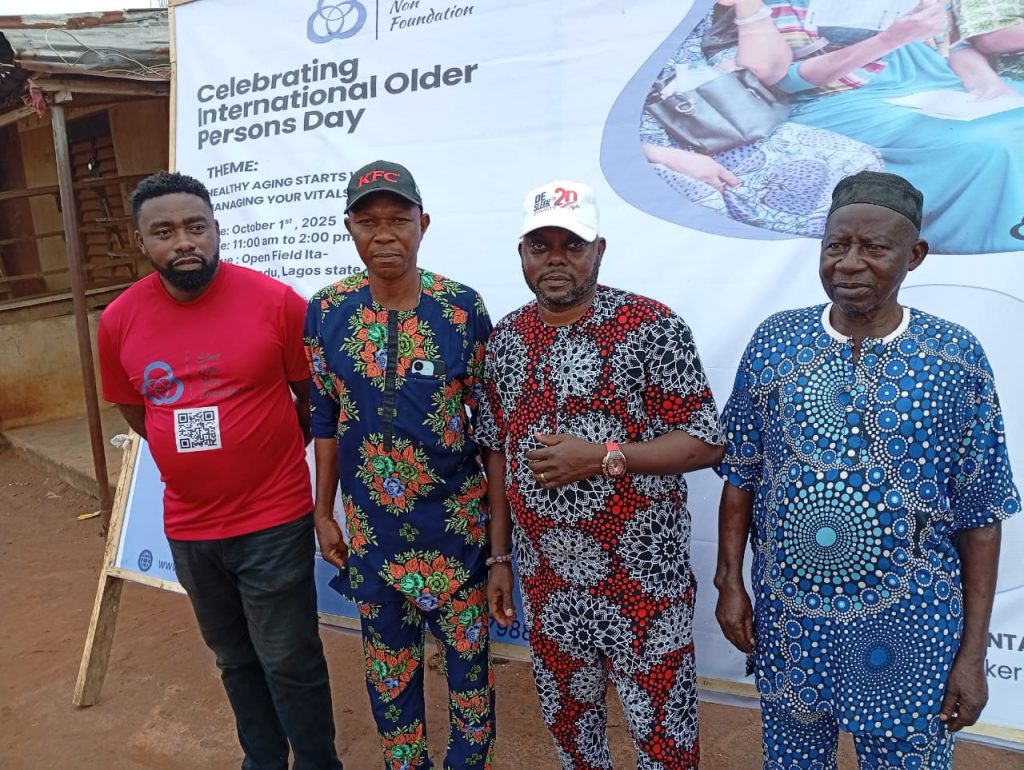 From left: Henry Madufor, Hon. Oshikoya Moroof, His Royal Majesty Baale Monsuru Salako and Obisesan Lamidi at the event