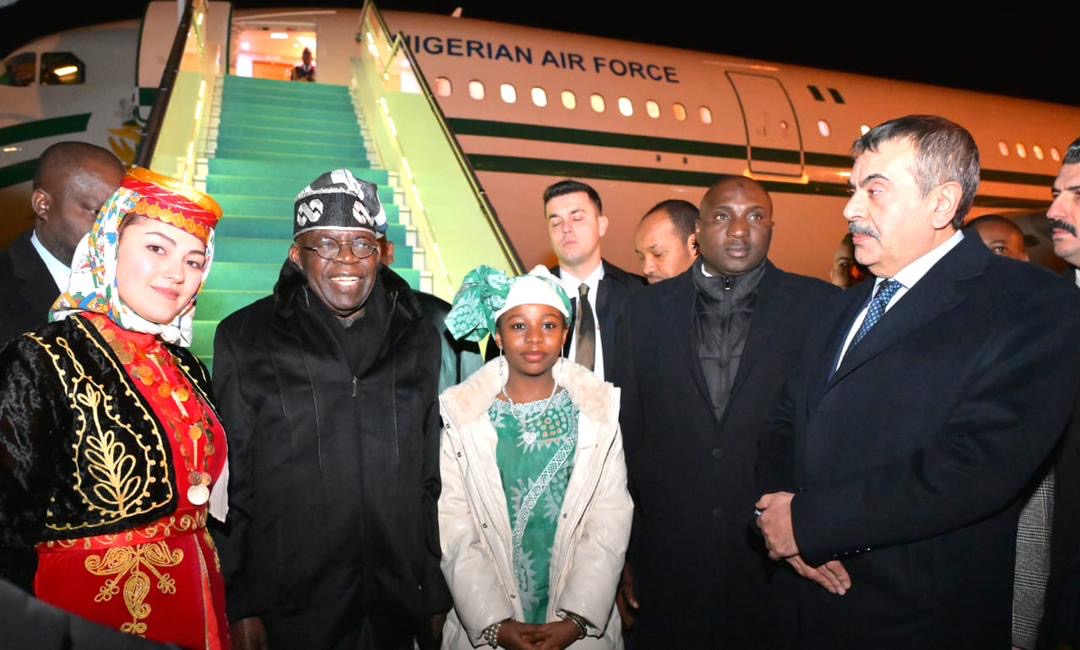 Tinubu arrives in Turkey